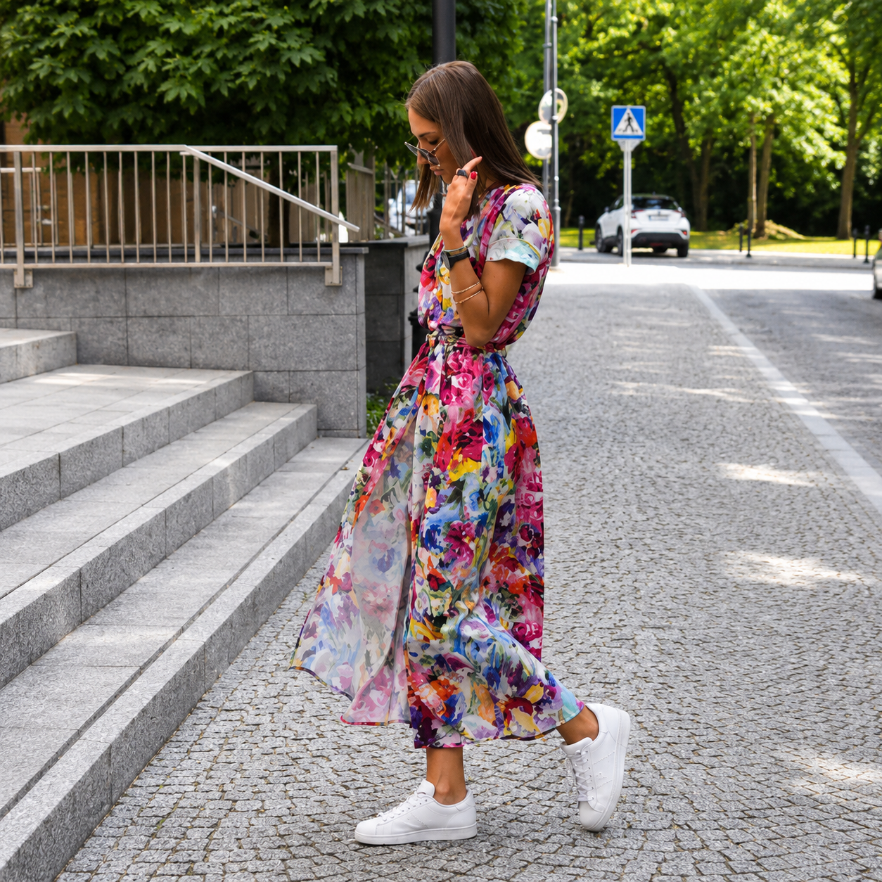 Aurora Floral Wrap Maxi Jurk